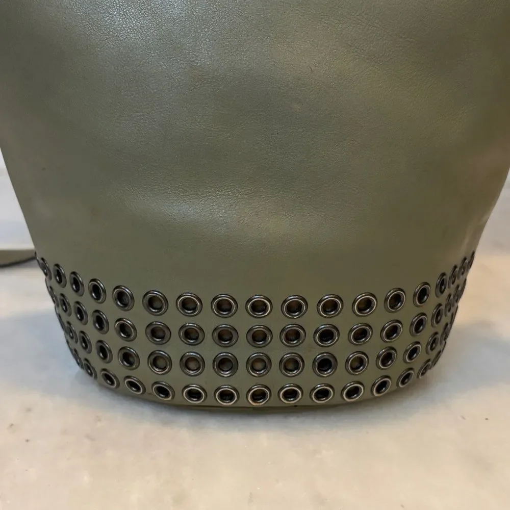 Coach Bag Purse Handbag Leather Bleecker Grommets Mini Duffel Bag Pocketbook